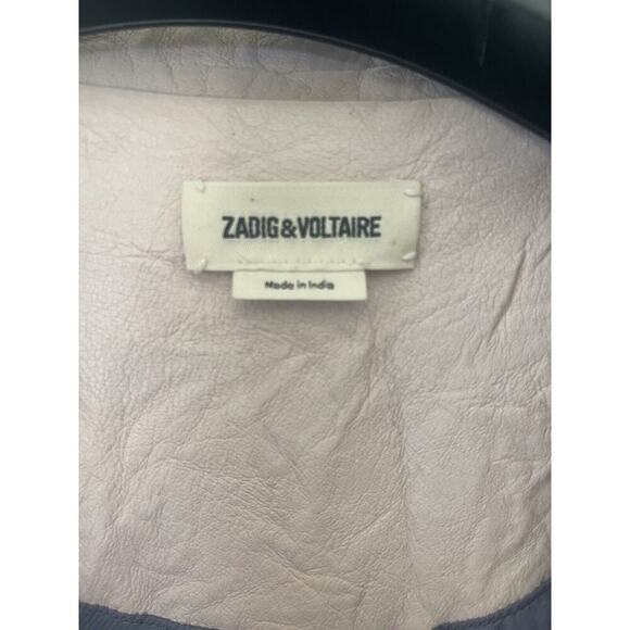 Zadig & Voltaire Verys Open-Front Leather Jacket Size Medium $697 - Picture 5 of 8